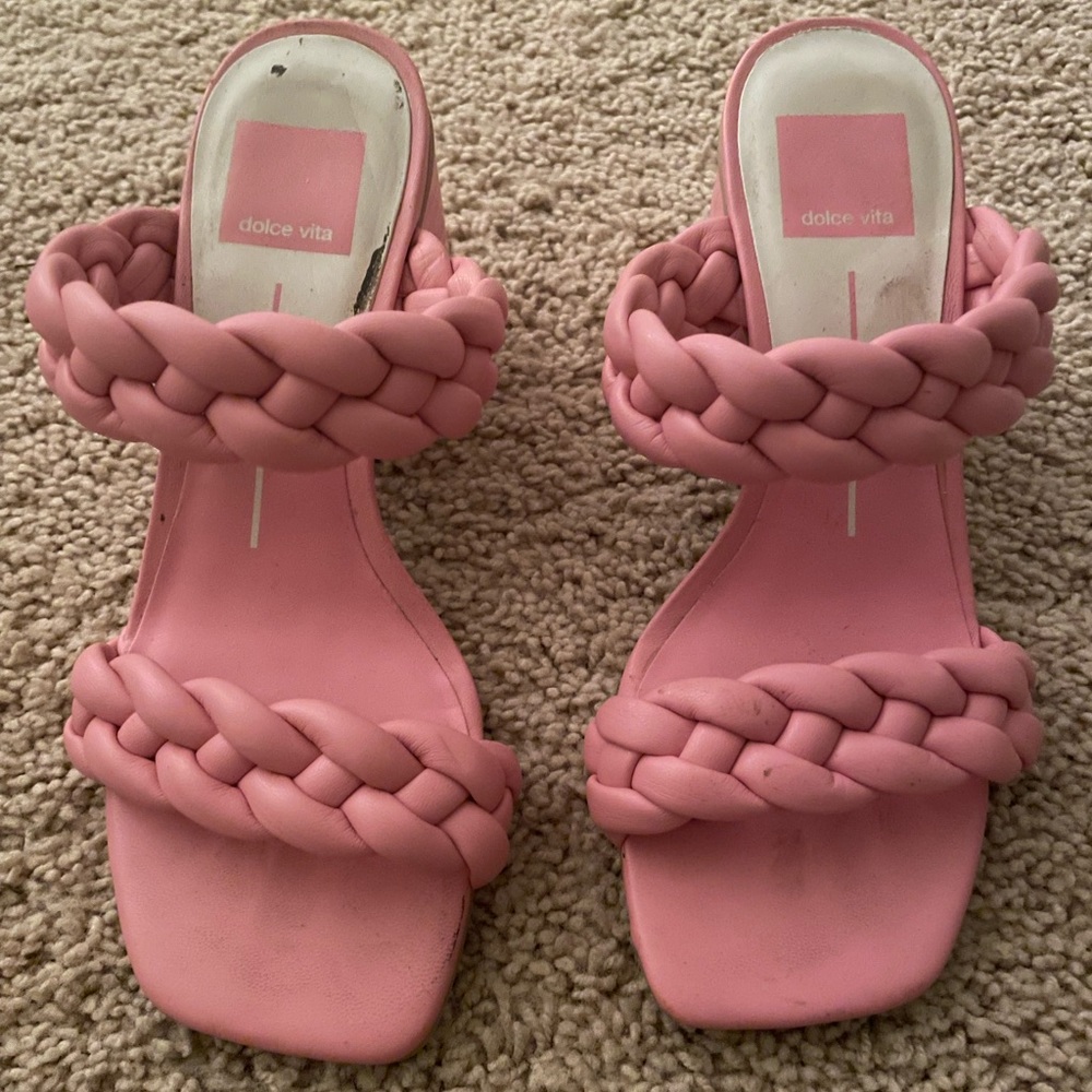 Dolce Vita Pink Braided Heels! 💕🌸